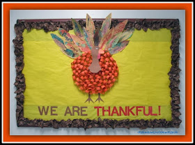 "We are Thankful" Thanksgiving Bulletin Board via RainbowsWithinReach