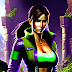 Lara Croft - The Girl with Green Skin and Purple Jacket
