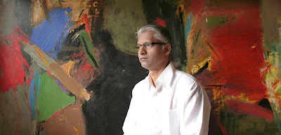 Artist Vijay Achrekar painting