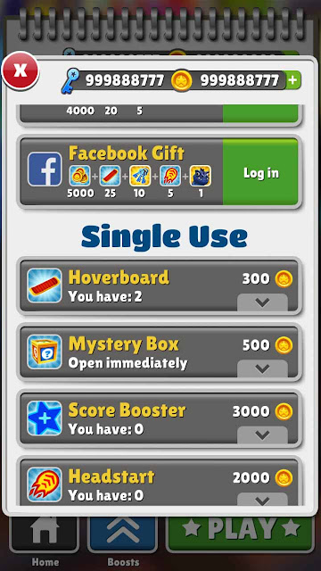 Cheat subway surfers unlimited koin dan key apk