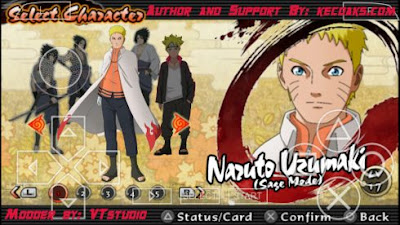 NSUNI Boruto Full Characters Naruto Senki Mod Apk for PPSSPP New Games By VTstudio