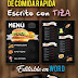 Plantilla de menu de restaurante escrito con tiza