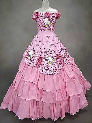 Daily Don't Hello Kitty Wedding Dress This dress might be appropriate if