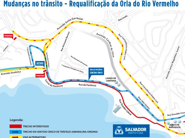 Interdição no Rio Vermelho antecipada para o dia 28