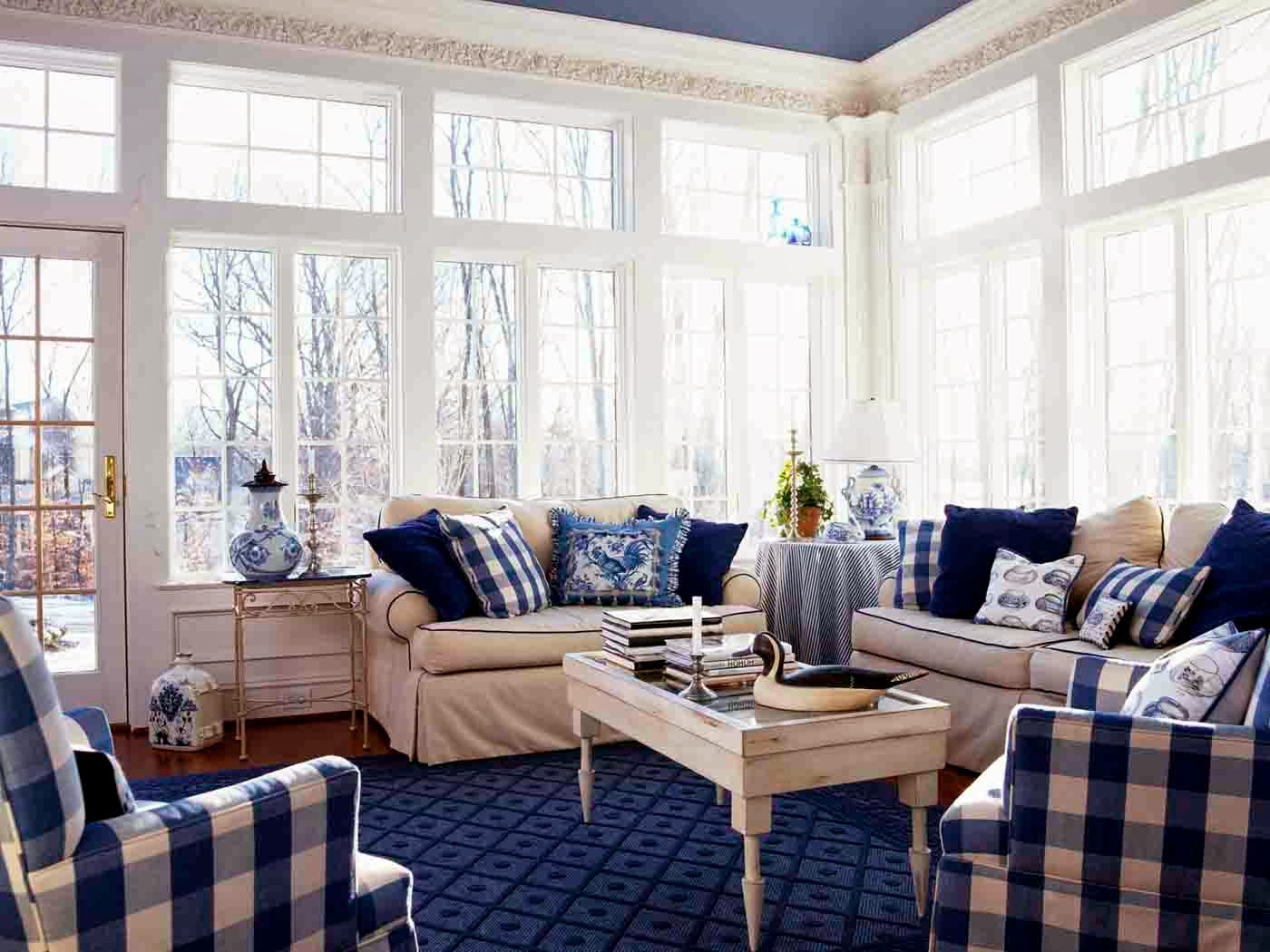 blue living room