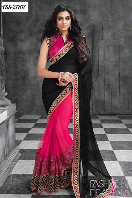 Black Designer Saree