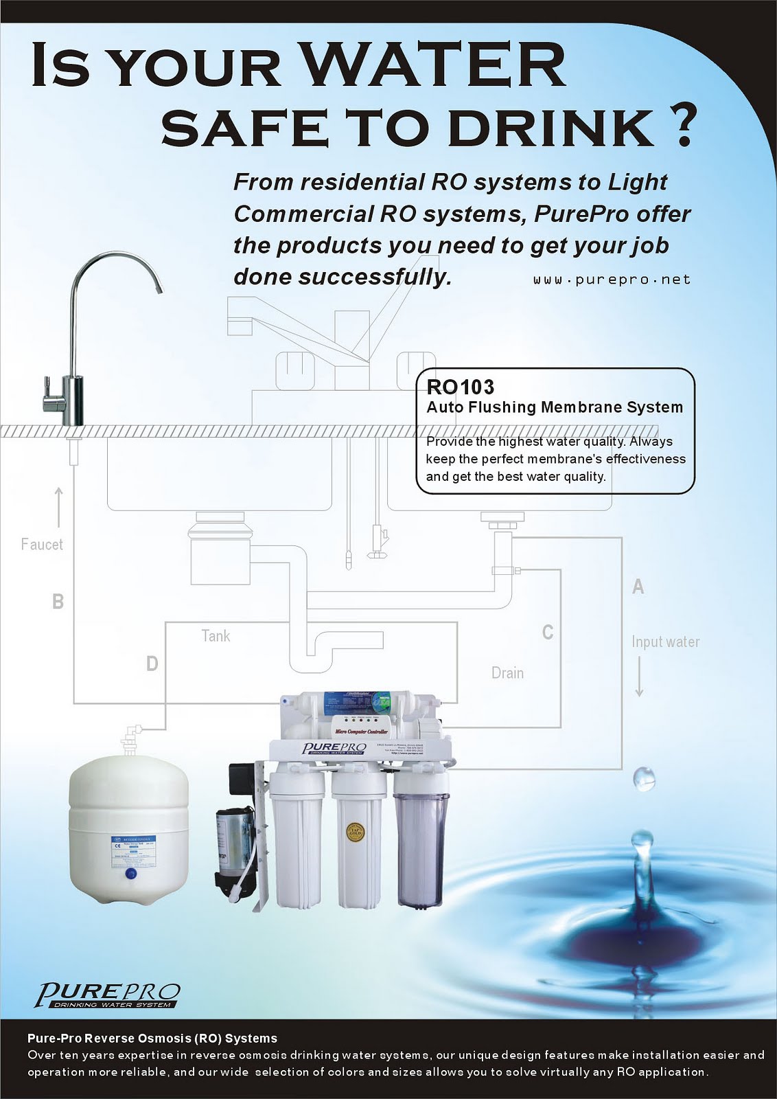 PurePro® RO103 Reverse Osmosis Pure Water Filtration System