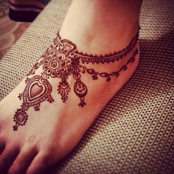 28 Simple And Easy Payal Style Leg Mehndi Designs Foot Henna