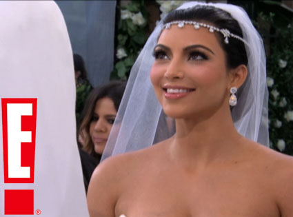Kim Kardashian Wedding Hair Tutorial with Headpiece