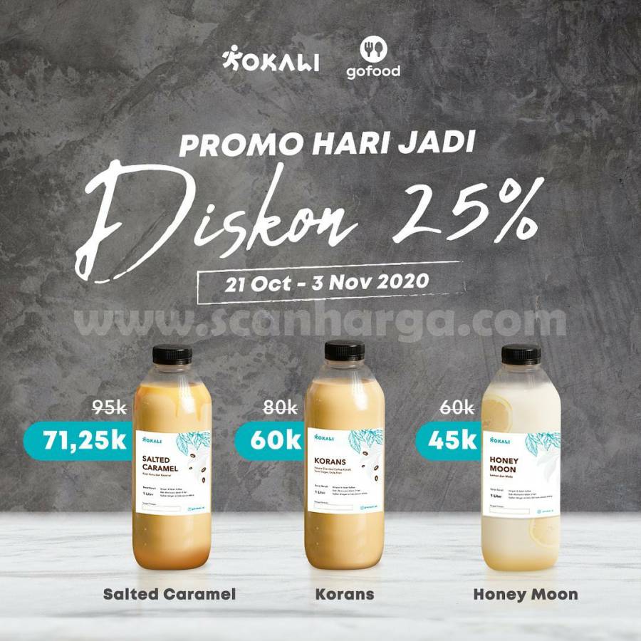 KOKALI Promo Hari Jadi Gofood Diskon 25%