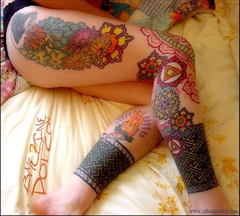 Flower Flowers Thigh Womens Girls Tattoos Free Tattoo Designs