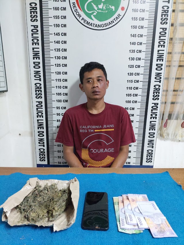 Sat Narkoba Polres Siantar Ringkus Penjual Ganja Asal Simalungun di Tanjung Tongah