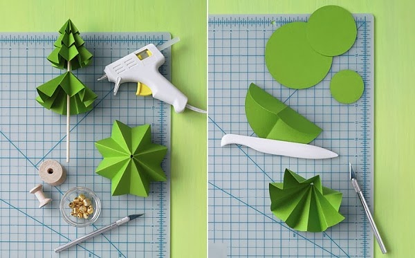 DIY Paper Evergreens