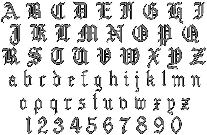 tattoo fonts old english style writing. Old Tattoo Font