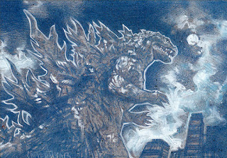 Godzilla Pencil Study by Jeff Lafferty