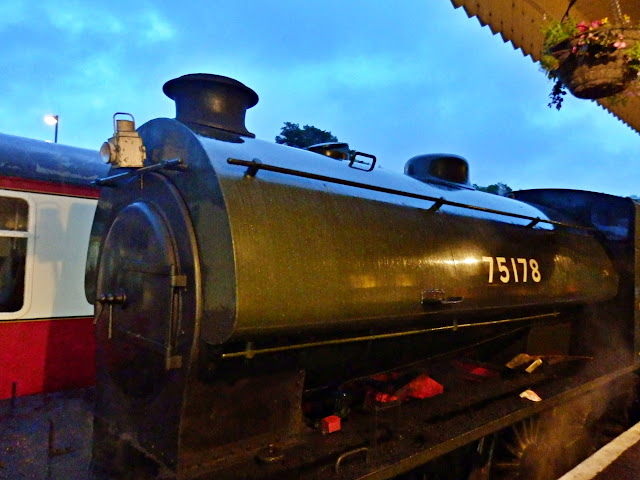 Steam train in the station at Bodmin and Wenford