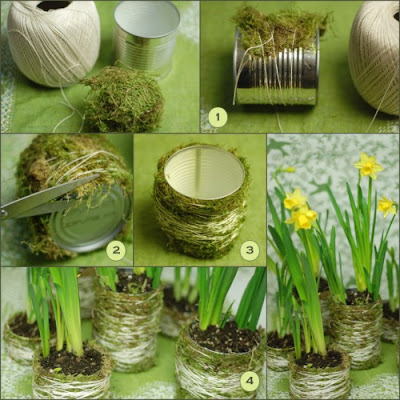 DIY Moss Wedding Centerpieces