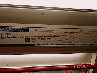 Central Line Train Route and Stations(Inside a Train)