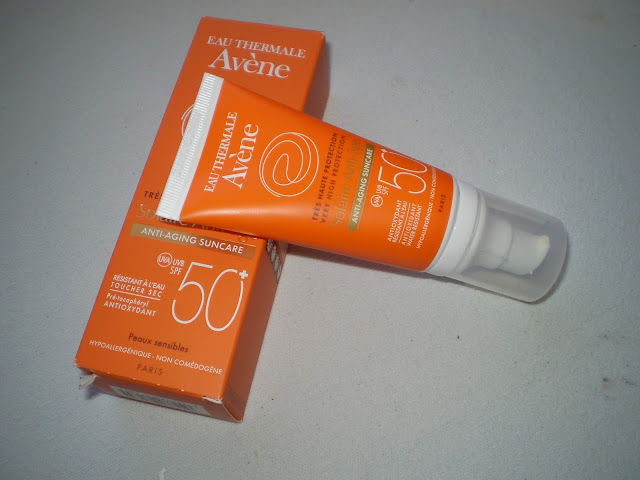 Avene anti-aging suncare spf 50+ | product with packaging