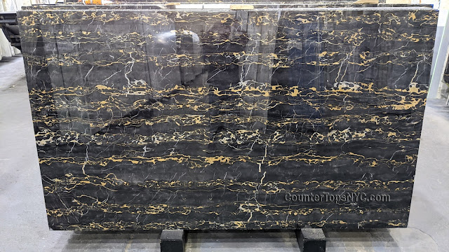 Nero Portoro Natural Stone Black Marble Slab