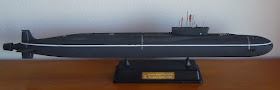 maqueta del submarino nuclear Alexander Nevskiy de la clase borei