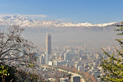 Santiago Smog from Cerro San Cristobal (St. Christopher's Hill) (santiago smog )