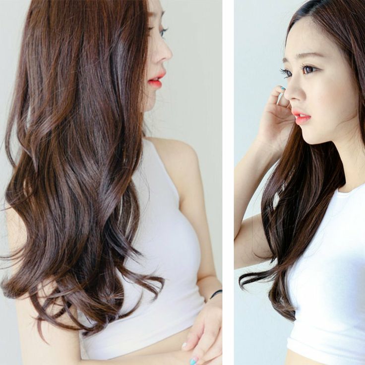 Long Curly Hairstyles Korean