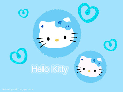 Hello Kitty-Blue-Hello Kitty-Blue Wallpeper-Kitty-Blue