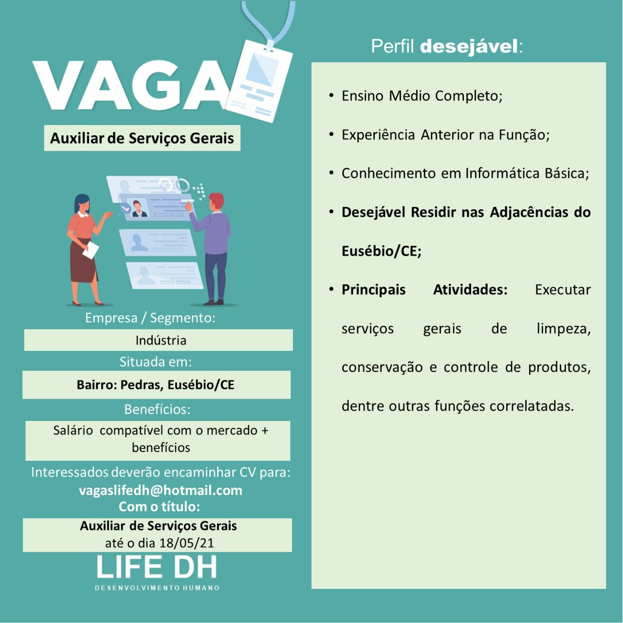 Auxiliar de Serviços Gerais