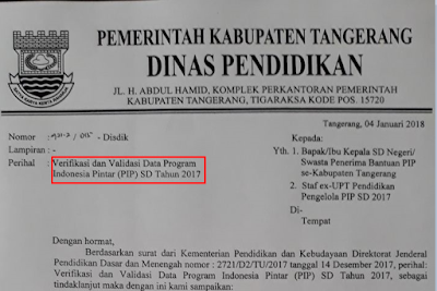 VERIFIKASI dan VALIDASI PIP 2017