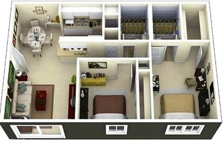 Denah Rumah Minimalis 2 Kamar Tidur Yang Modern Mugniar