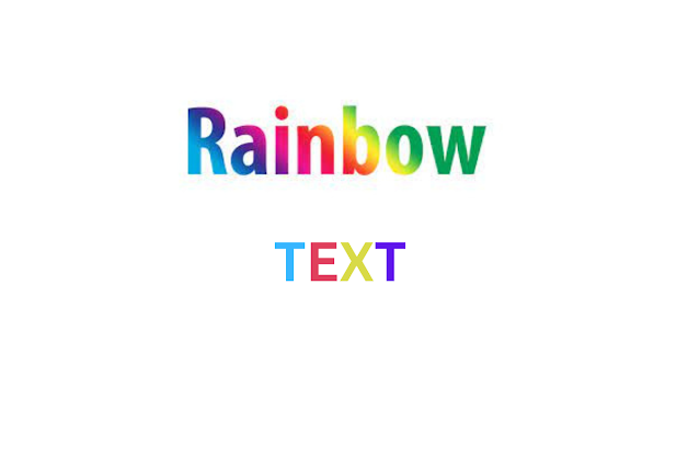 Rainbow Text