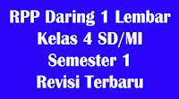 rpp daring 1 lembar kelas 4