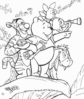 vários desenhos para colorir da turma winnie e Pooh