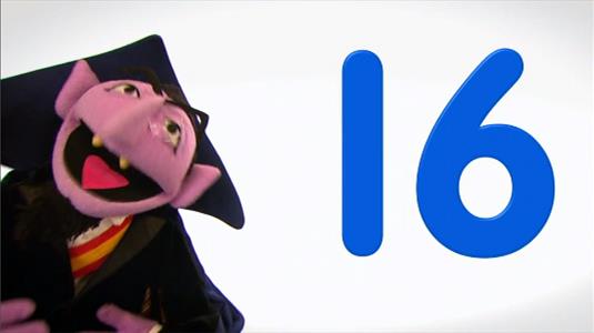 Sesame Street Episode 4513. The Count and his friends introduce the number of the day 16.