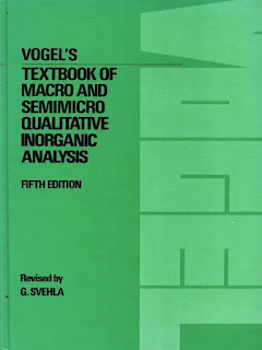 Vogel’s Textbook of Macro and Semimicro Qualitative Inorganic Analysis 5th Edition PDF