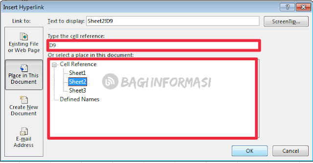 cara membuat link antar sheet di excel