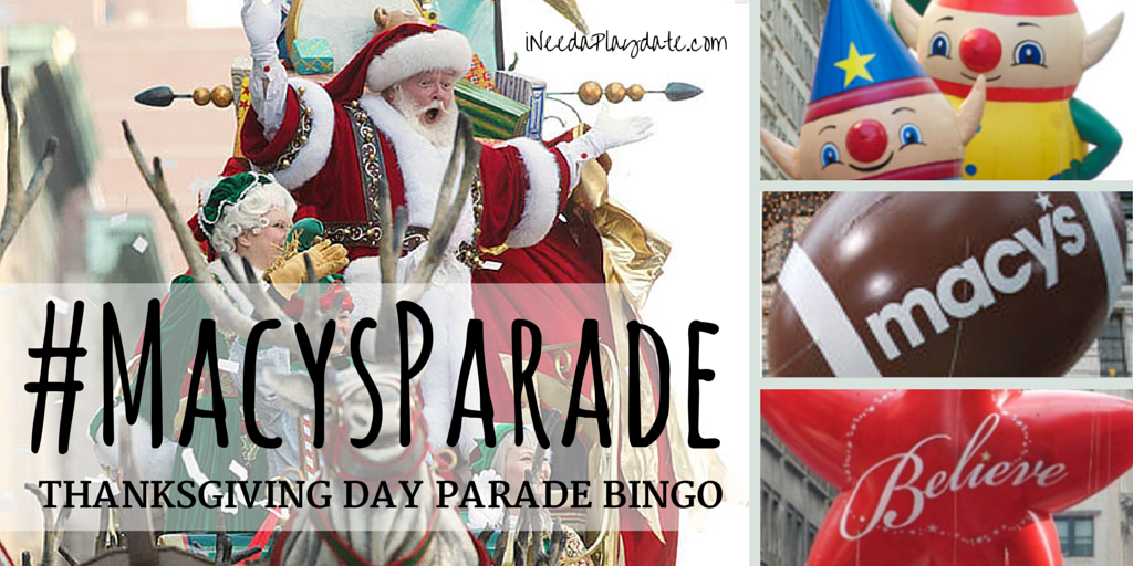 Thanksgiving Day Parade Bingo for 2016 {free printable} #MacysParade