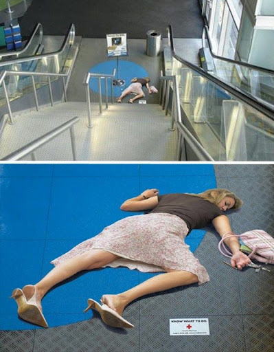 elevator and escalator advertisement