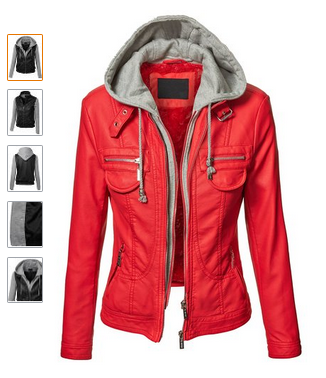 Lock and Love Women's Faux leather Jacket