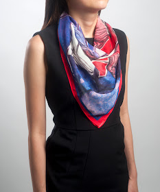 Hide n Seek Designer Keith Png and Juffri's scarf inspired by Chinese porcelain