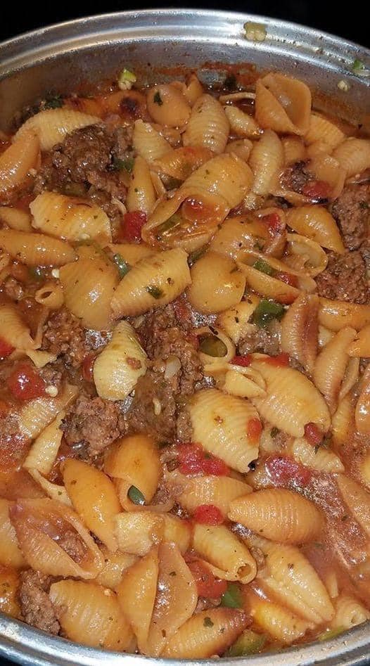 PASTA-SHELLS WITH-BEEF