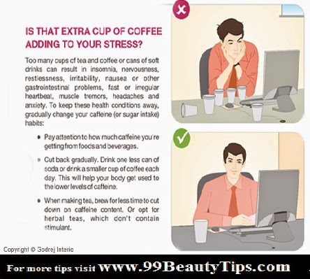 Is that extra cup of COFFEE adding to your STRESS www.99beautytips.com