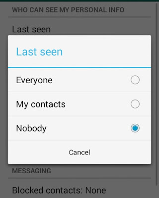 How to disable whatsapp last seen