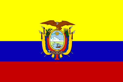 Dibujo Bandera de Ecuador a color