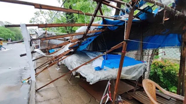 வவுனியாவில் சூறாவளிக்காற்று மற்றும் மழை - மக்கள் வாழ்க்கை பாதிப்பு