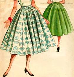 1950s circle skirt pattern sewing Just Peachy, Darling