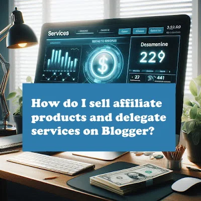 How do I sell affiliate products and delegate services on Blogger at the same time? foto