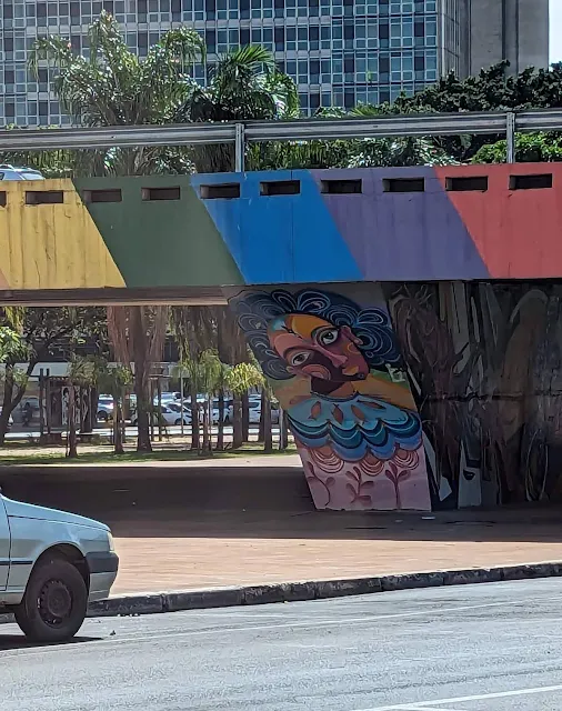 Street art on an underpass in Brasilia