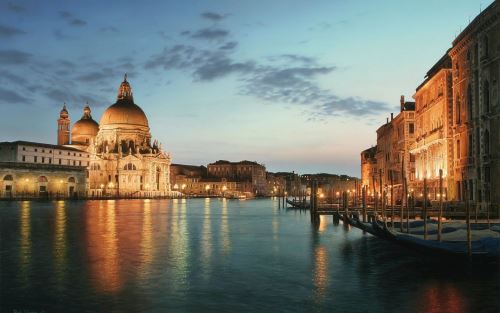 Panorama of Venice at night Beauty Hd New Wallpapers